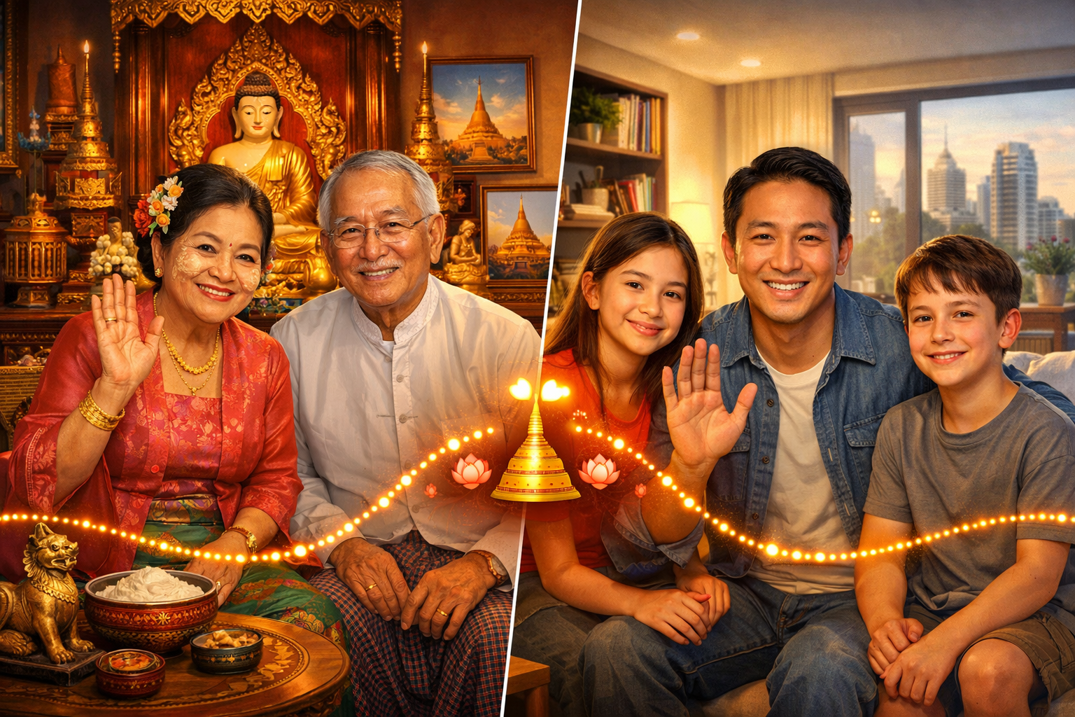 Burmese families connecting across oceans