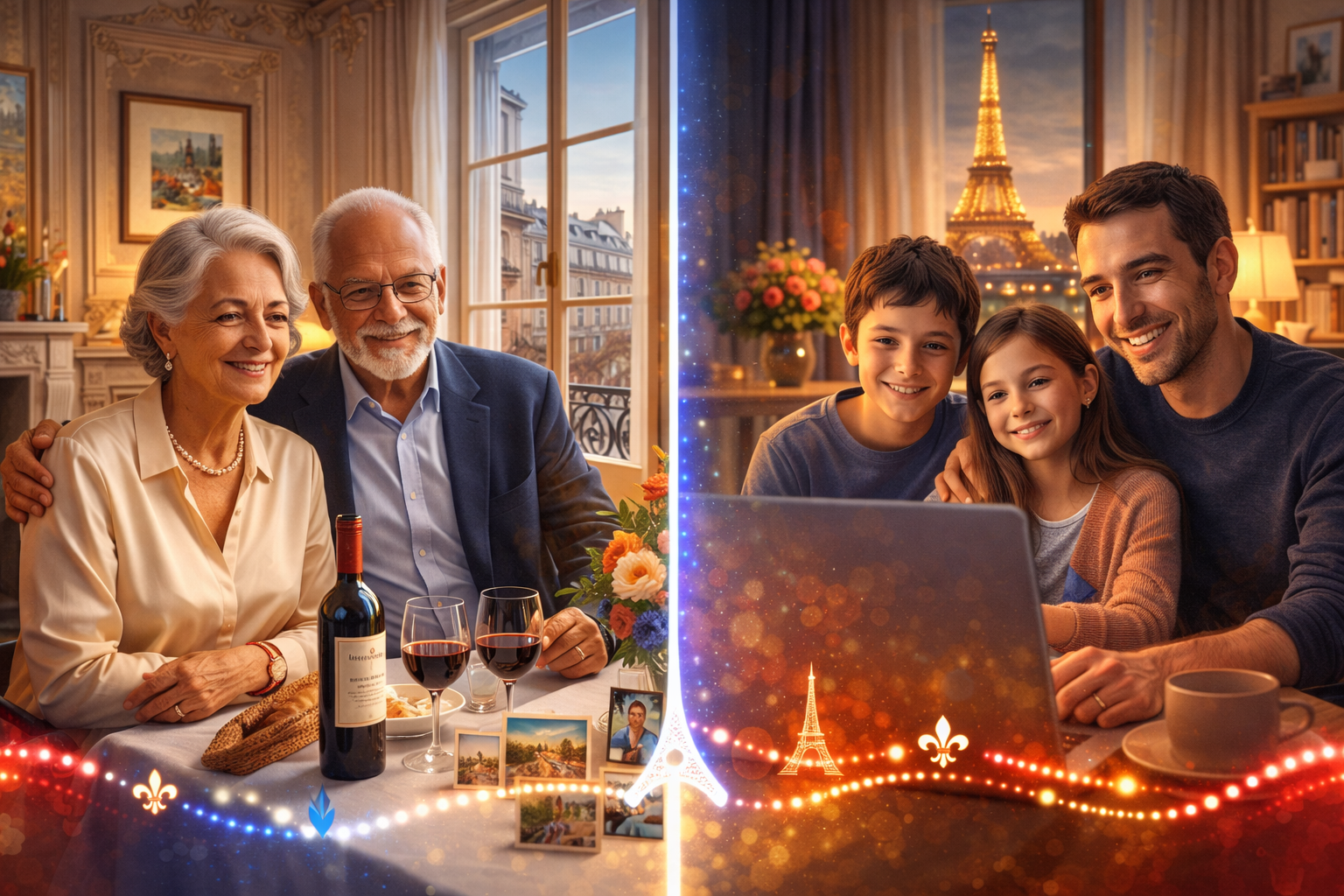 French families connecting across oceans