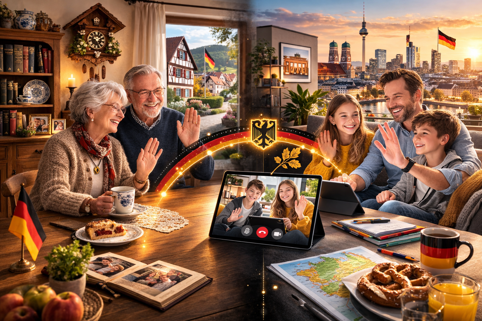 German families connecting across borders