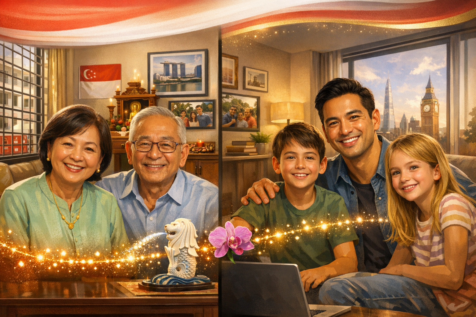 Singaporean families connecting across oceans