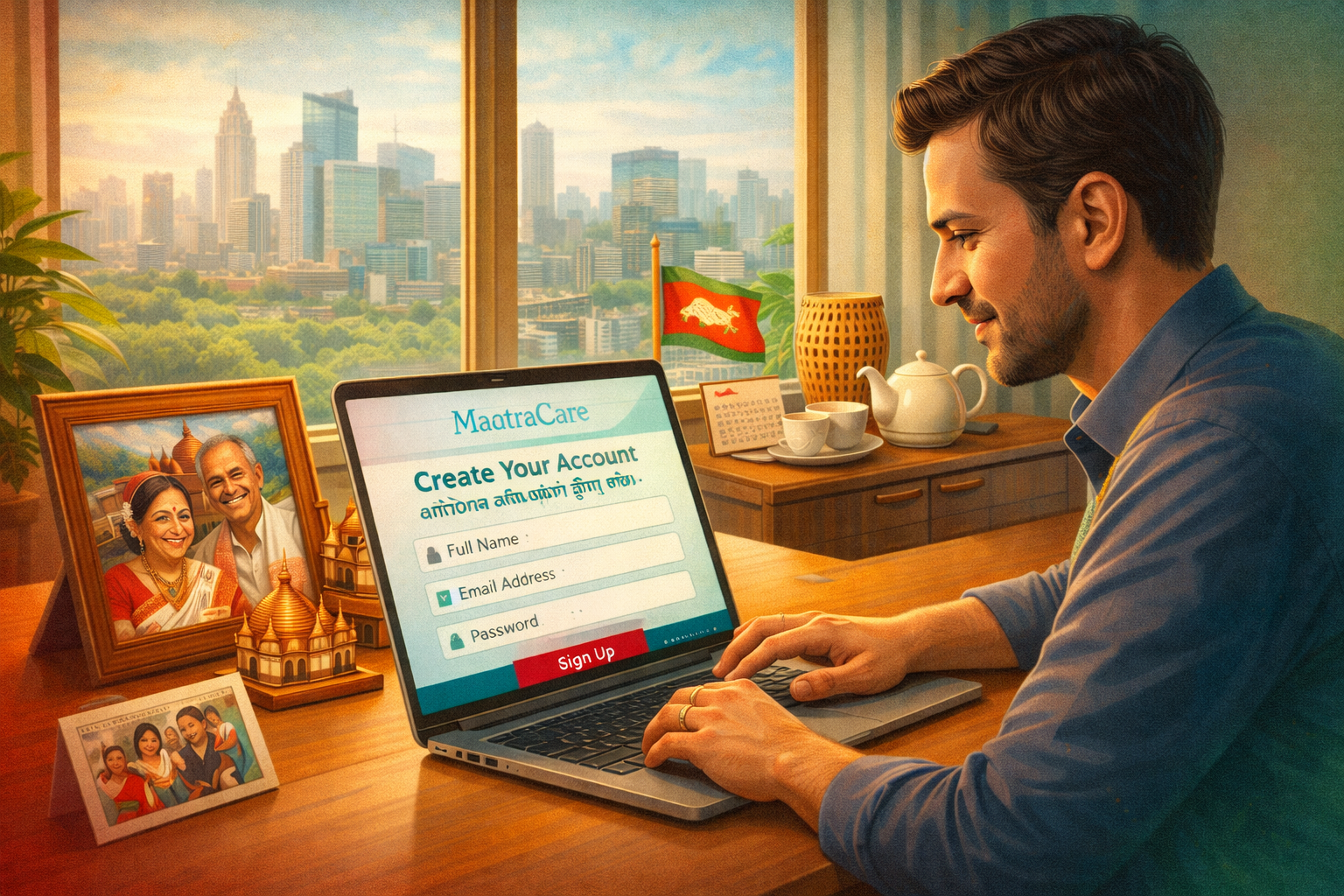 একাউণ্ট সৃষ্টি কৰক